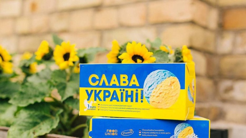 У Латвії створили безкоштовне для українців морозиво «Слава Україні»
