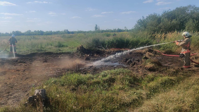 Необережно поводилися з вогнем: на Ковельщині горів торф’яник