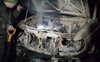 У Камені-Каширському згоріло поліцейське авто. ФОТО