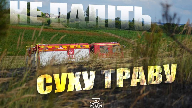 За минулу добу волинські рятувальники ліквідували 2 пожежі сухої трави поблизу Луцька. ФОТО