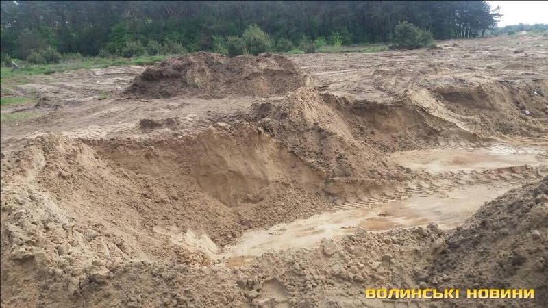 Волинянин, який незаконно видобував пісок, заплатить чималий штраф