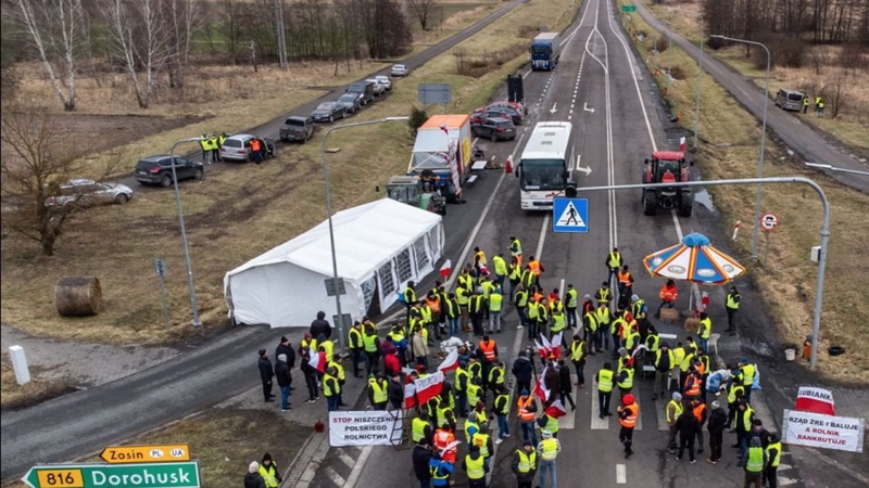 Фермери з 5 країн заблокують рух усіх вантажних автомобілів на кордоні «Ягодин – Дорогуськ»