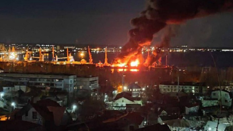 У Криму ЗСУ знищили великий корабель рф «Новочеркаськ»