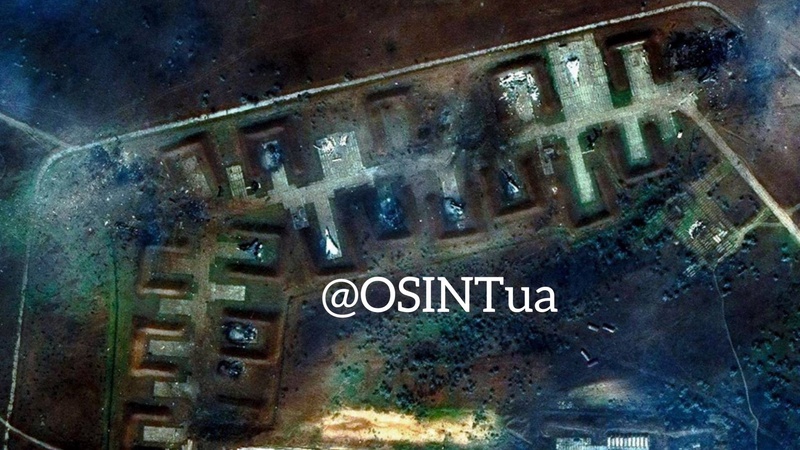 Зʼявилися супутникові знімки розбомбленого аеродрому окупантів у Саках