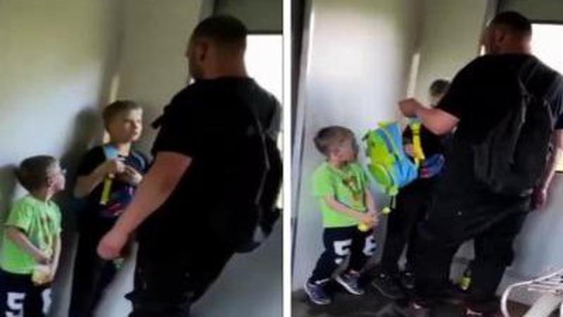У рф п’яний «z-патріот» чіплявся до дитини через те, що в нього портфель кольору прапора України. ВІДЕО