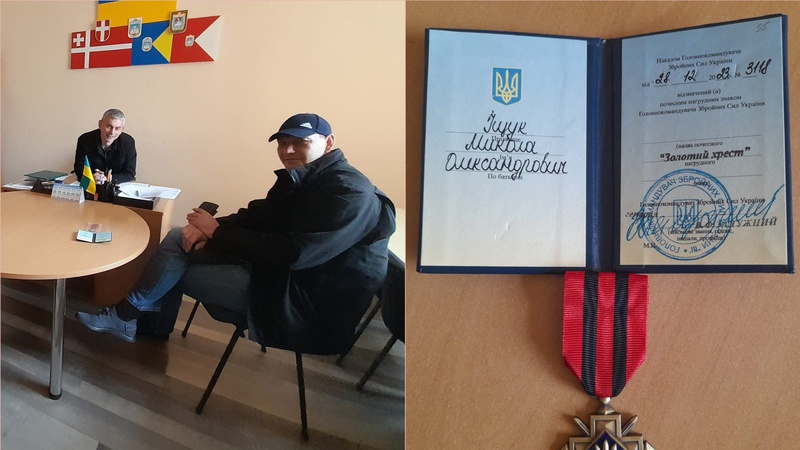 З періоду АТО до сьогодні боронить Україну: військовому з Волині вручили відзнаку «Золотий хрест»