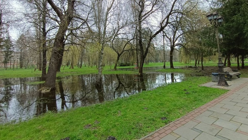 З Центрального парку в Луцьку відкачують воду