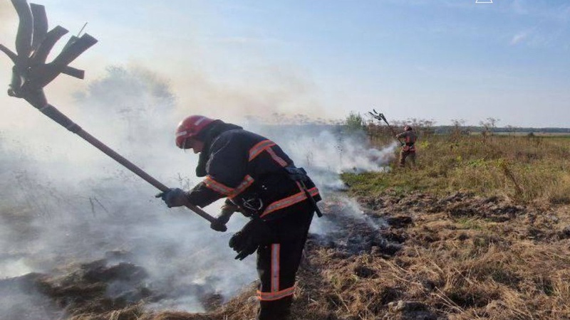 На Волині знову горіла трава через необережність людей