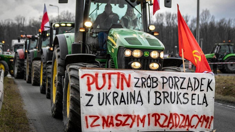 Польські страйкарі закликали Путіна «розібратись з Україною»