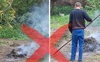 У Луцьку муніципали оштрафували чоловіка за спалювання сухої трави