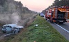 На Волині авто злетіло у кювет і загорілося