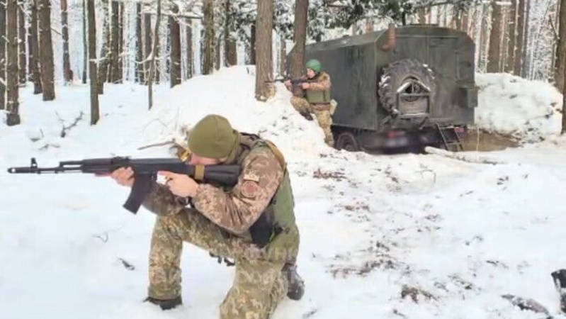 Українські військові провели навчання на кордоні з Білоруссю