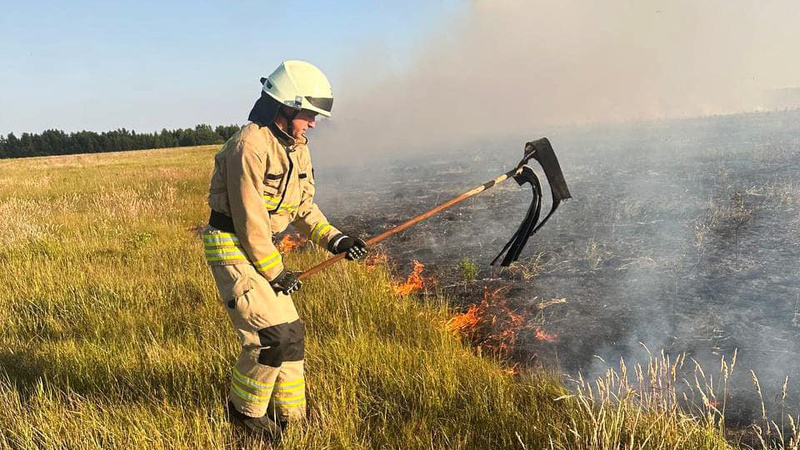 Волинські рятувальники ліквідували загоряння сухої трави