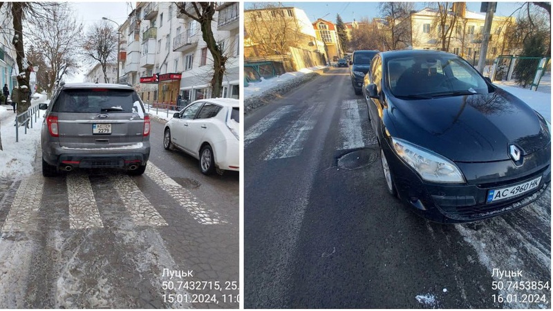У Луцьку покарають водіїв, які неправильно припаркували автомобілі