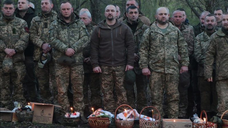 Воїни Князівської бригади святкували Великдень на фронті