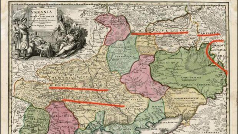 Історики показали давню карту України та Росії, яка спростовує міф про «один народ»