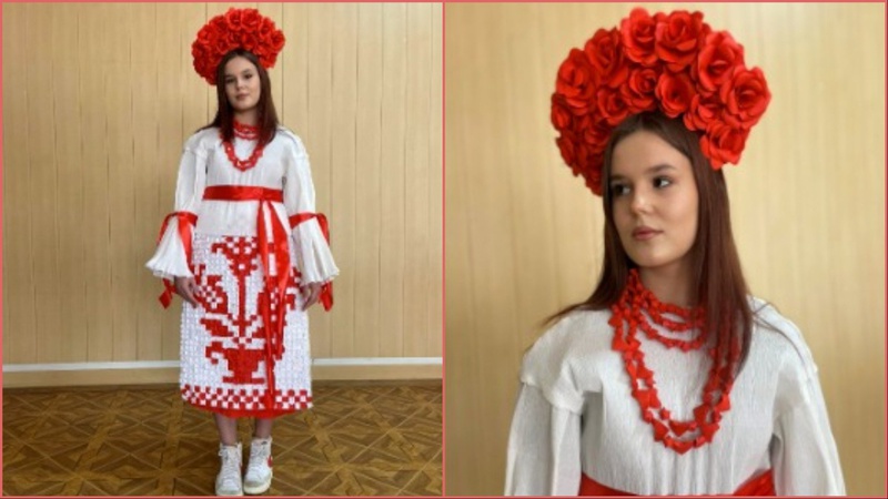 Юна волинянка перемогла у конкурсі сценічних костюмів з паперу